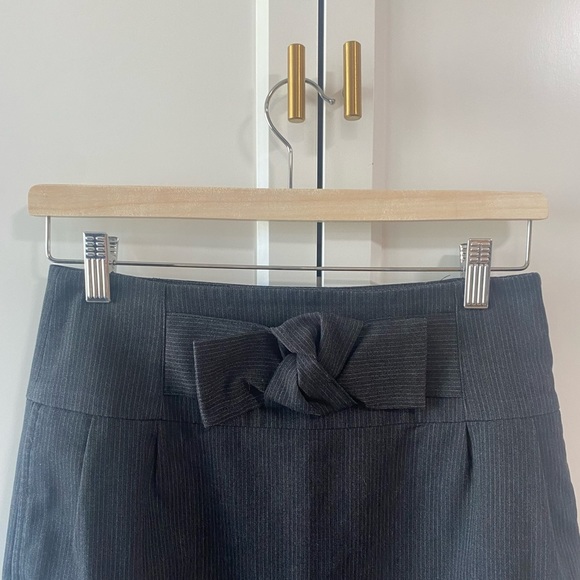 *SOLD*π FREE ADD ON High Waisted Dark Gray Pencil Skirt with a Bow - Picture 3 of 7